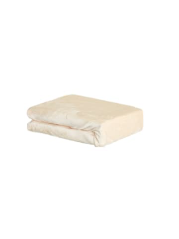 COFI 1453 Plüsch Spannbettlaken mit Rundumgummizug - Cashmere Touch 180 gsm in Beige