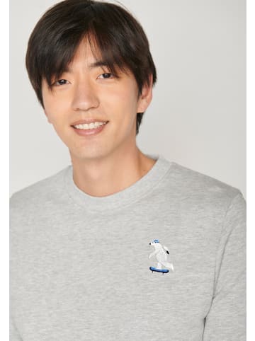 GreenBomb Sweatshirt Animal Ice Bear in Heidekraut Grau