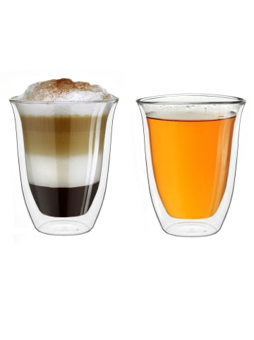 Creano 2er-Set "Thermo-Gläser" DG-V doppelwandig, 250ml Glas