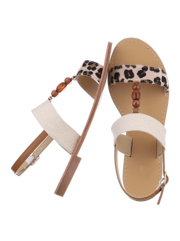 Ital-Design Sandale & Sandalette in Beige und Braun