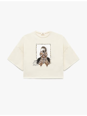 KOTON TSHIRT SS in Beige