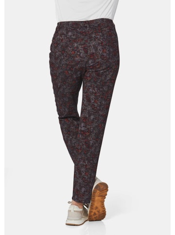 GOLDNER Druckhose CARLA mit Paisley-Muster in anthrazit / gemustert