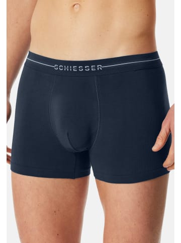 Schiesser Retro Short / Pant Cotton Flex in Schwarz / blau