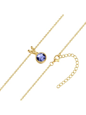Rafaela Donata Kette aus Sterling Silber mit Tansanit in gelbgold