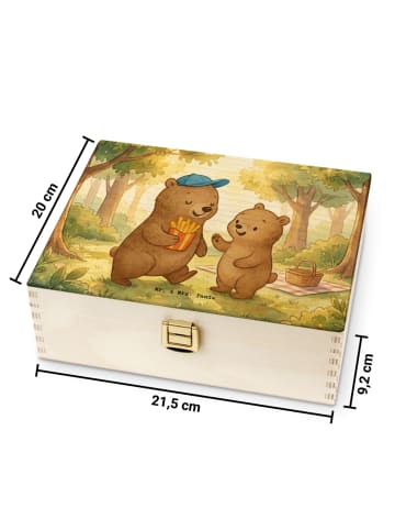 Mr. & Mrs. Panda Teebox Bär Kind Pommes Design ohne Spruch in Weiß