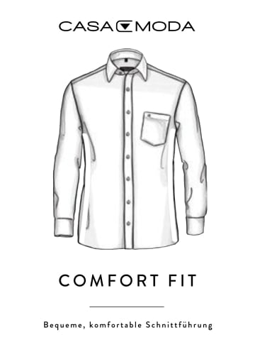 CASAMODA Comfort Fit Businesshemd in Blau