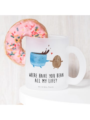 Mr. & Mrs. Panda Tee Tasse Kaffee Bohne mit Spruch in Transparent