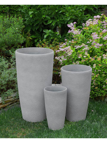 Beliani 2-tlg Outdoor Blumentopf ABDERA in Grau