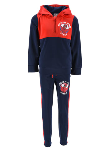 Spiderman 2tlg. Outfit: Trainingsanzug Sweatshirt und Jogginghose in Rot
