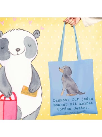 Mr. & Mrs. Panda Tragetasche Gordon Setter Moment mit Spruch in Sky Blue