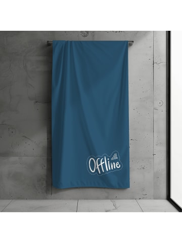TRAUMHELDEN Badetuch / Strandtuch "Offline" XXL 100x200 cm in Blau