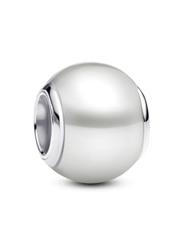 Pandora Silber Charm Weiße Perle