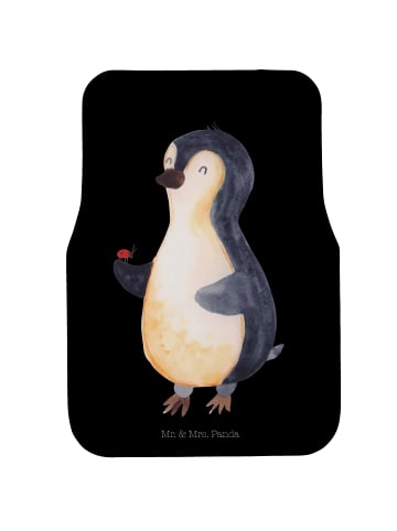 Mr. & Mrs. Panda Kfz-Fußmatte Pinguin Marienkäfer ohne Spruch in Schwarz