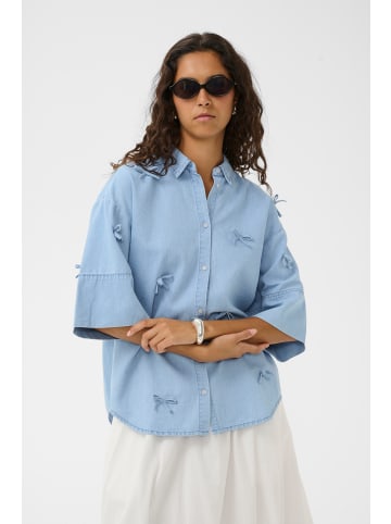 Soaked in Luxury Langarm - Hemd SLAdelita Baggy fit in Light Blue Denim