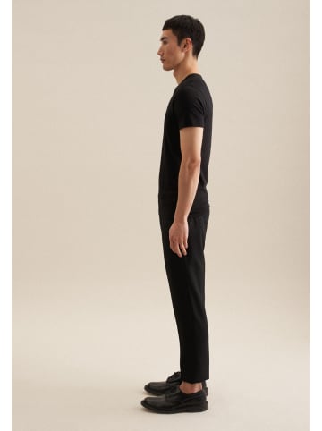 Seidensticker T-Shirt Slim in Schwarz