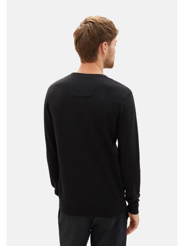 Tom Tailor Pullover 'Basic' in schwarz