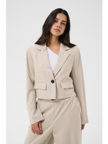 Kaffe Blazer KAserena Regular fit in Beige melange / Black stripe