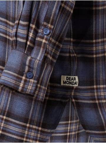 Marie Lund Nachthemd in blau braun - 0001