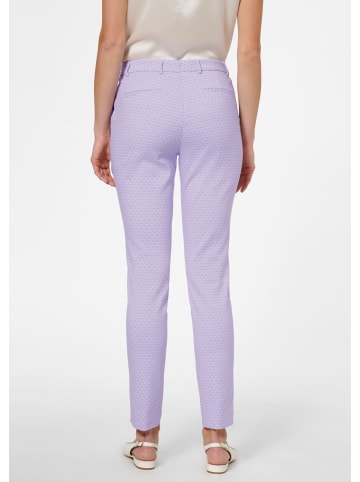 MADELEINE Jacquard-Hose mit Unikat-Dessin in lavendel / weiß