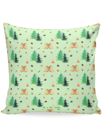 Mr. & Mrs. Panda Sofakissen Igel händchenhaltend ohne Spruch in Grün