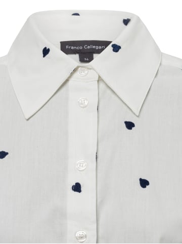 Franco Callegari Bluse in weiß marine