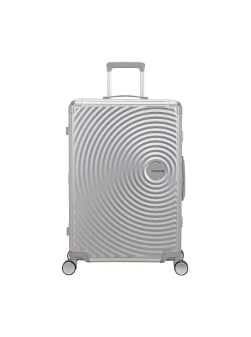 American Tourister SOUNDBOX ALU Spinner 77 cm mit TSA-Zahlenschloss in silver