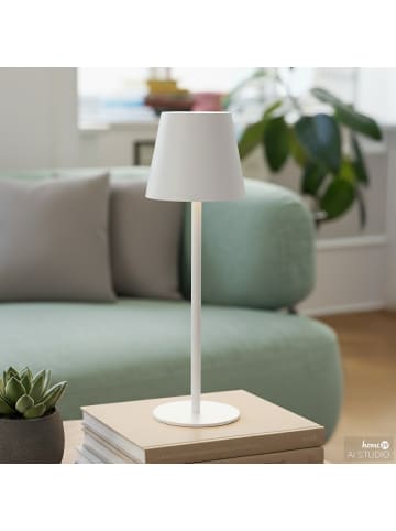 home24 Akku-Tischleuchte ALEA in Weiß