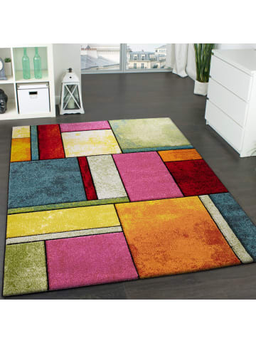 KADIMA DESIGN Teppich Kurzflor Geometrisch Wohnzimmer in Mehrfarbig