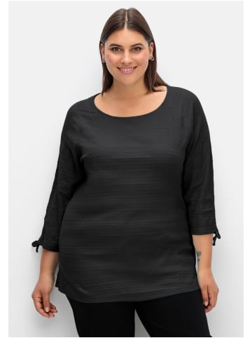 sheego Shirt in schwarz