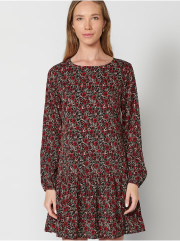 KOROSHI Kleid mit langen ärmeln in rot