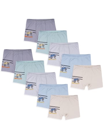 LOREZA 10er Set Boxershorts - Rallye - Bunt