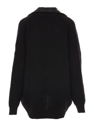 NAEMI Damen Strickjacke in dunkelschwarz