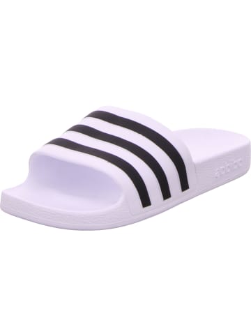 adidas Pantoletten Aqua Adilette in white/black/white