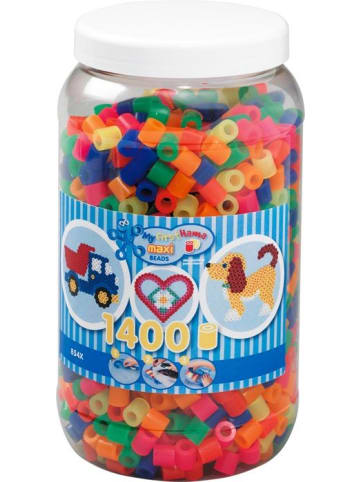 Hama Bügelperlen Maxi - Neon Mix 1400 Perlen (6 Farben) in Aufbewahrungsdose