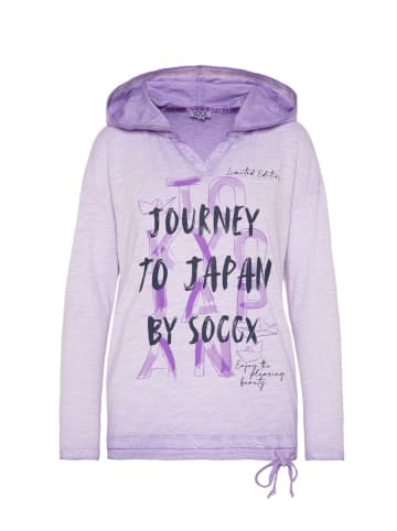 soccx Shirt 'Konnichiwa' in lila
