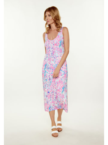 Usha Women Dress in blue multicolor