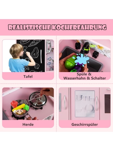 COSTWAY Kinderküche mit 10 Spielzubehör in Andere