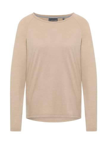 ELBSAND Langarm T-Shirt Tira in Camel Melange