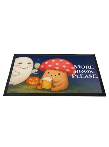 Mr. & Mrs. Panda Fußmatte außen Gespenst  Prost  Design mit Spruch in Weiß