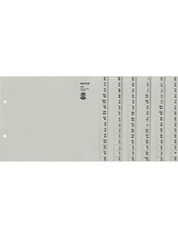 Leitz Registerserie A4 1/2 Höhe Tauenpapier A-Z 8 Abläufe grau