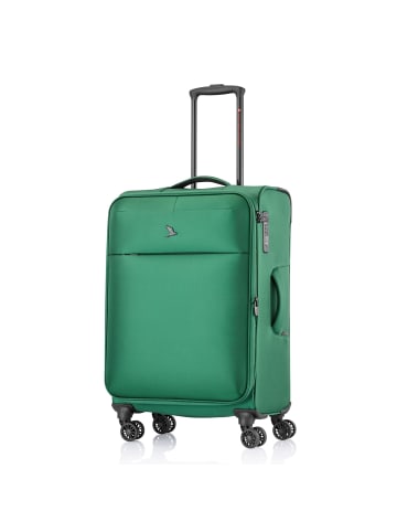 Pack Easy GoUp 4 Rollen Trolley M 65 cm mit Dehnfalte in grün