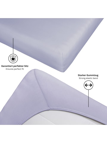 Schöner Wohnen Kollektion Spannbettlaken FLAT 1 in Lila