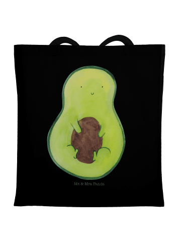 Mr. & Mrs. Panda Henkeltasche Avocado Kern ohne Spruch in Schwarz