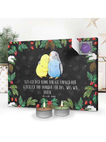 Mr. & Mrs. Panda Duftkerzen Adventskalender Wellensittich Liebe ... in Kreidetafel