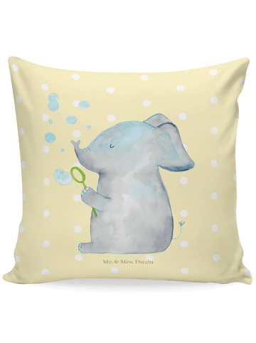 Mr. & Mrs. Panda Kissen Elefant Seifenblasen ohne Spruch in Gelb Pastell