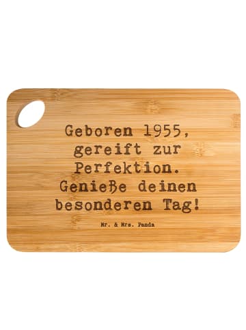 Mr. & Mrs. Panda Schneidebrett Spruch 1955 Geburtstag mit Spruch in Braun