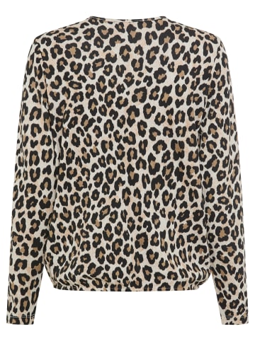 Olsen Langarmshirt Clara in beige schwarz