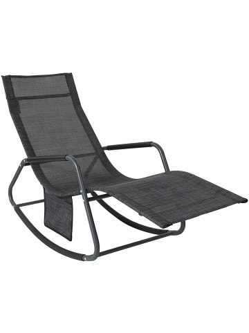SoBuy Schaukelliege in Schwarz - (B)143 x (H)85 x (T)57cm