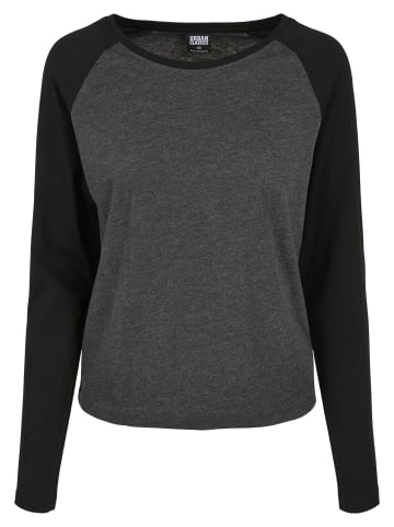 Urban Classics Urban Classics Damen Ladies Contrast Raglan Longsleeve in charcoal/black