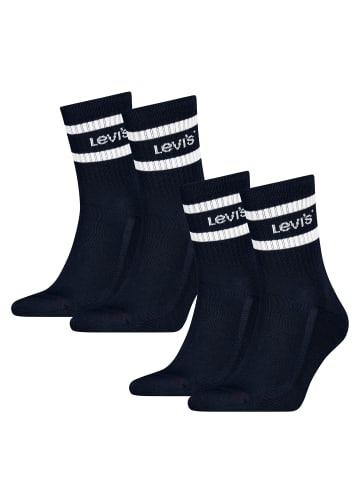 Levis 2 Paar Uni Short Cut Sport Stripe Socken in Navy
